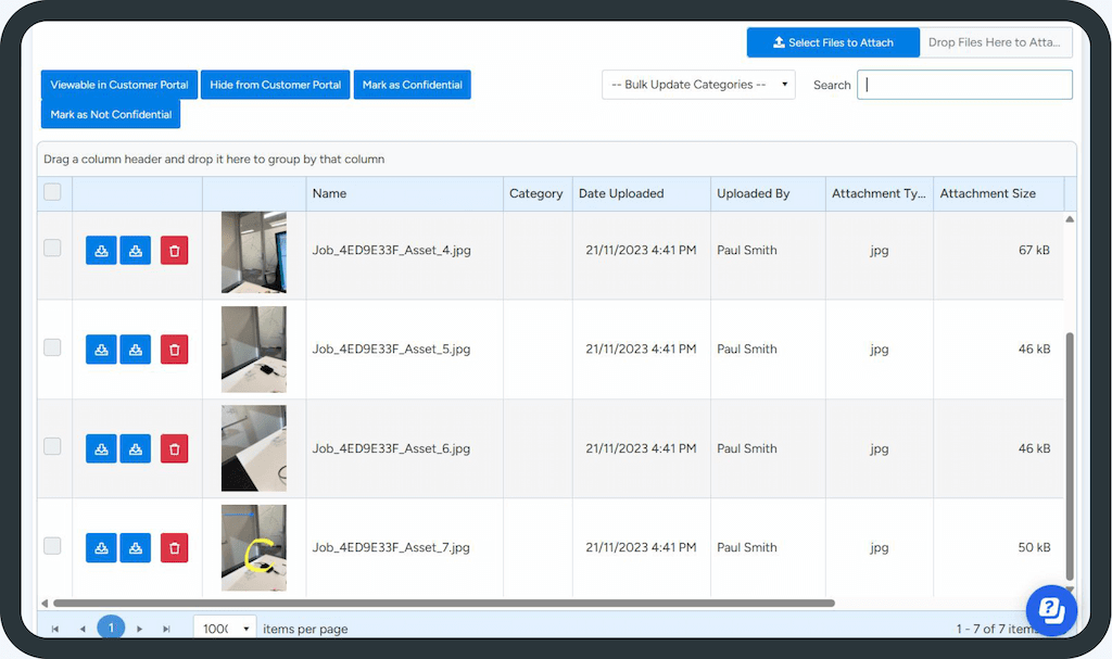 Tablet showing Accounts Integration