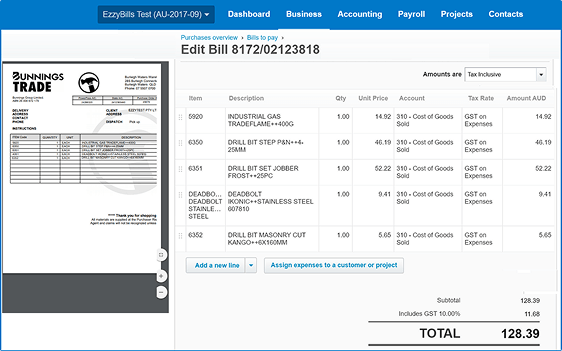 Extract all details out of your supplier bills with EzzyBills
