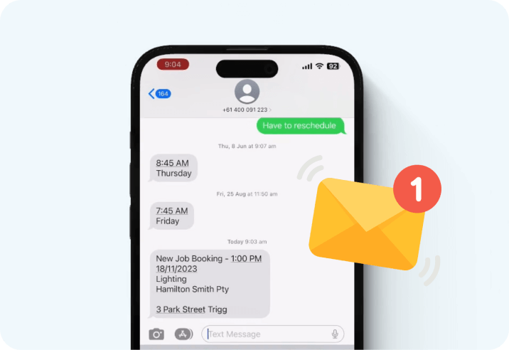 Marketing graphic showcasing real-time notification updates.