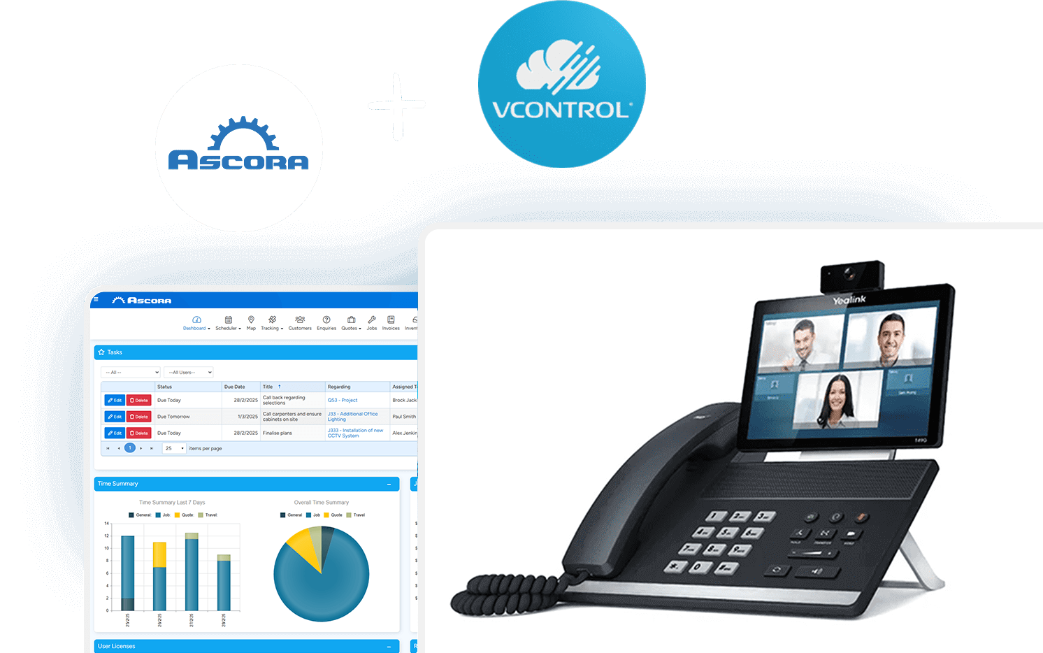 Ascora Job Management and VControl a powerful combination of accounting and job management