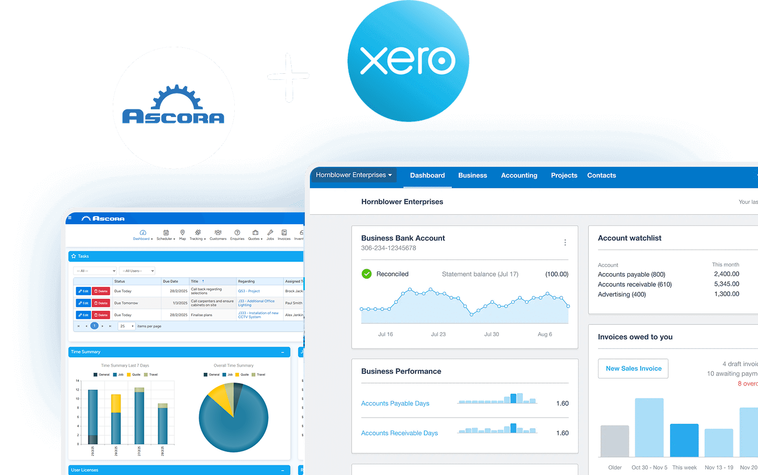 Ascora Job Management and Xero a powerful combination of accounting and job management