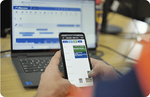 Scheduling also available on your iOS or Android device