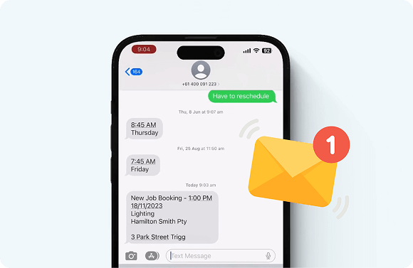 Two-way sms communications with your clients and field staff