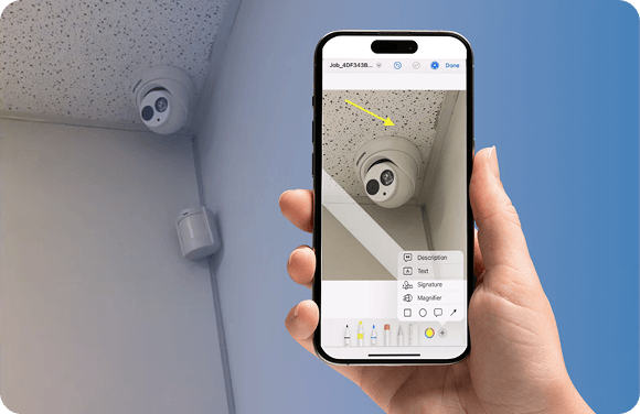 Easily annotate photos and plans
