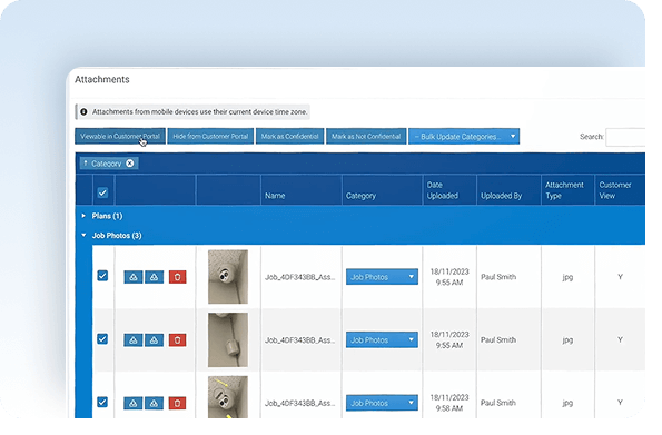 Share assets like quotes and invoices with customers